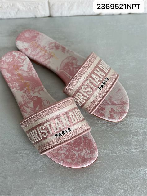 christian Dior slippers pink